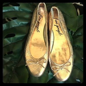 NEW Free People Last Dance Flats Rose Gold Size 39